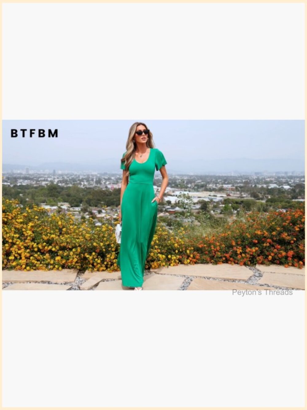 V Neck Ruffle Sleeve A Line Maxi Formal Wedding Guest Dress - Picture 7 of 7
